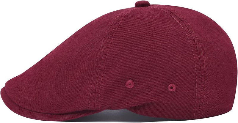 VOBOOM Cotton Washing Flat Cap Cabbie Hat Gatsby Ivy Irish Hunting Newsboy - Image 3